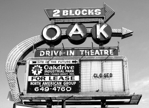 Oak Drive-In Theatre - Marquee - Photo From Rg